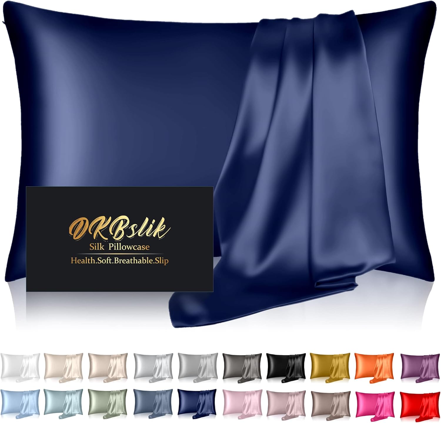 Silk Pillowcase for Hair and Skin, Mulberry Silk Pillow