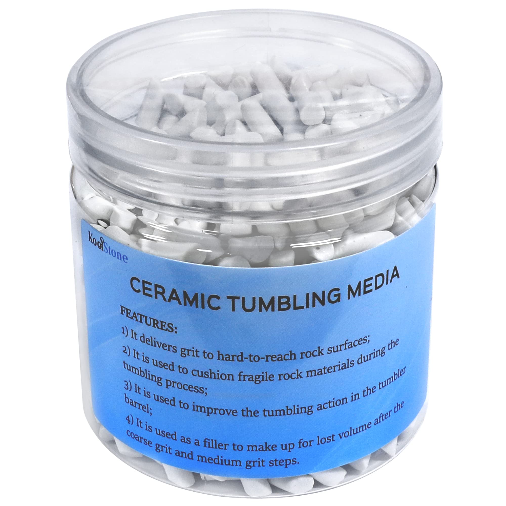 Rock Tumbler Tumbling Ceramic Filler Media,Non-Abrasive Ceramic Pellets for Any Tumblers,Use with Rock Polishing Grits, Protect Rocks,Improve Tumbling Results,Rock Tumbling Supplies,Reusable