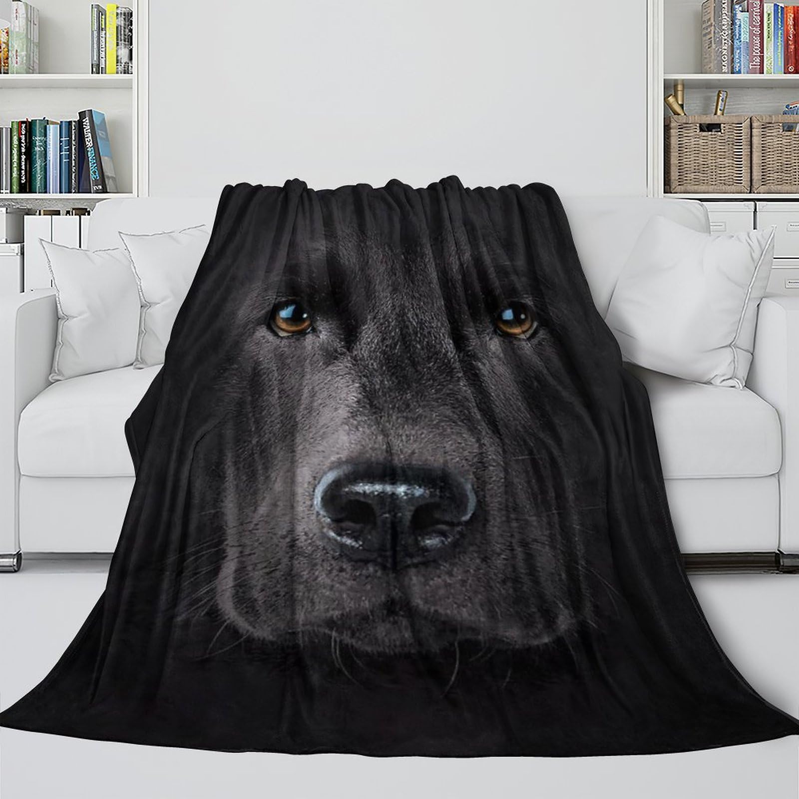 Mjasvndfo Style-4 Labrador Dog Fleece Blanket - 3D Animal Blanket Birthday Gift For Sister Brother Nephew Niece - Blanket For Having A Quick Nap On Lazy Afternoon - Sofa Bed Decor 40X50inch(100X130cm)