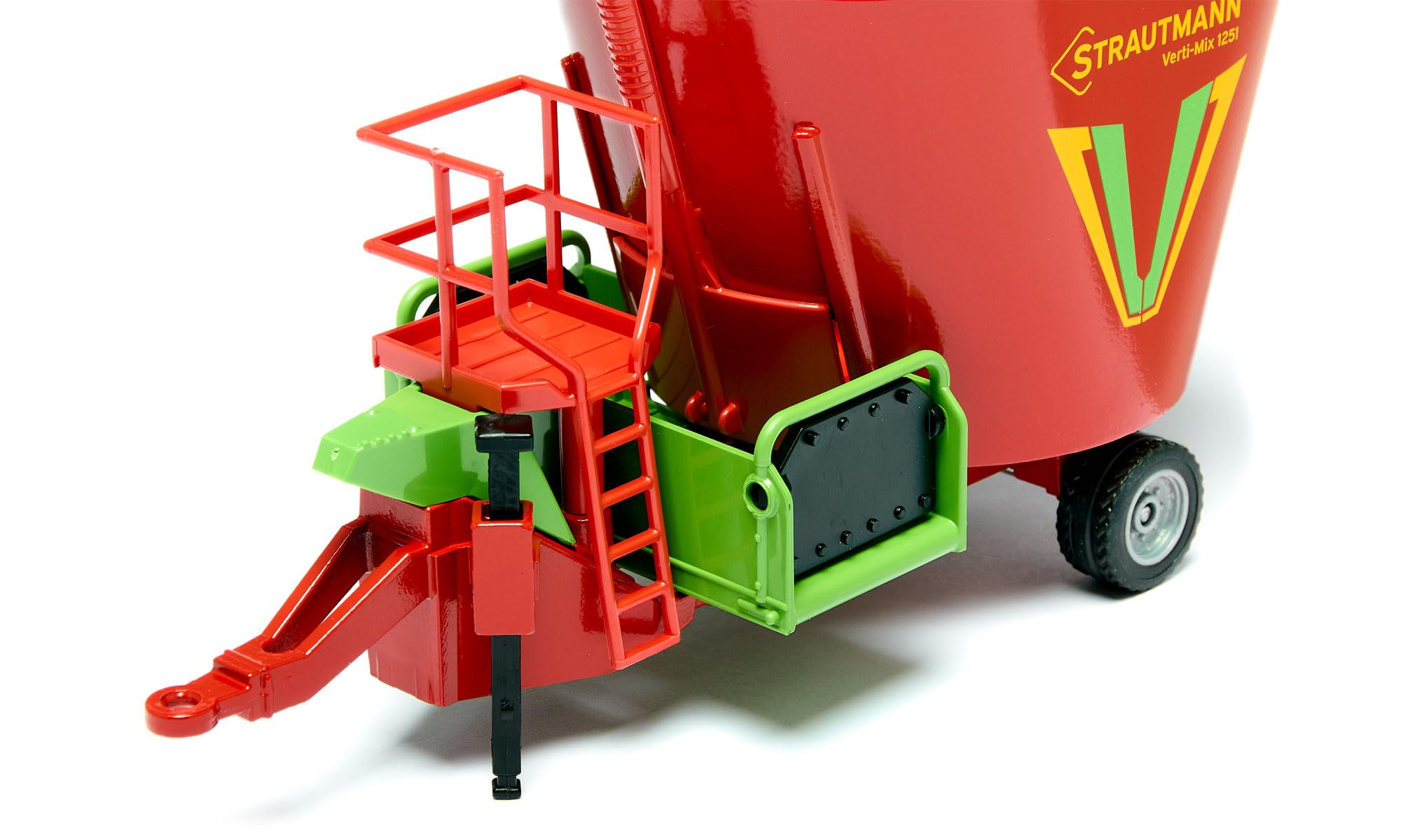 SIKU 2450 - Mélangeuse, 1:32, Métal/Plastique, Pièces Mobiles, Compatible avec Attelage Arrière Standard, Rouge