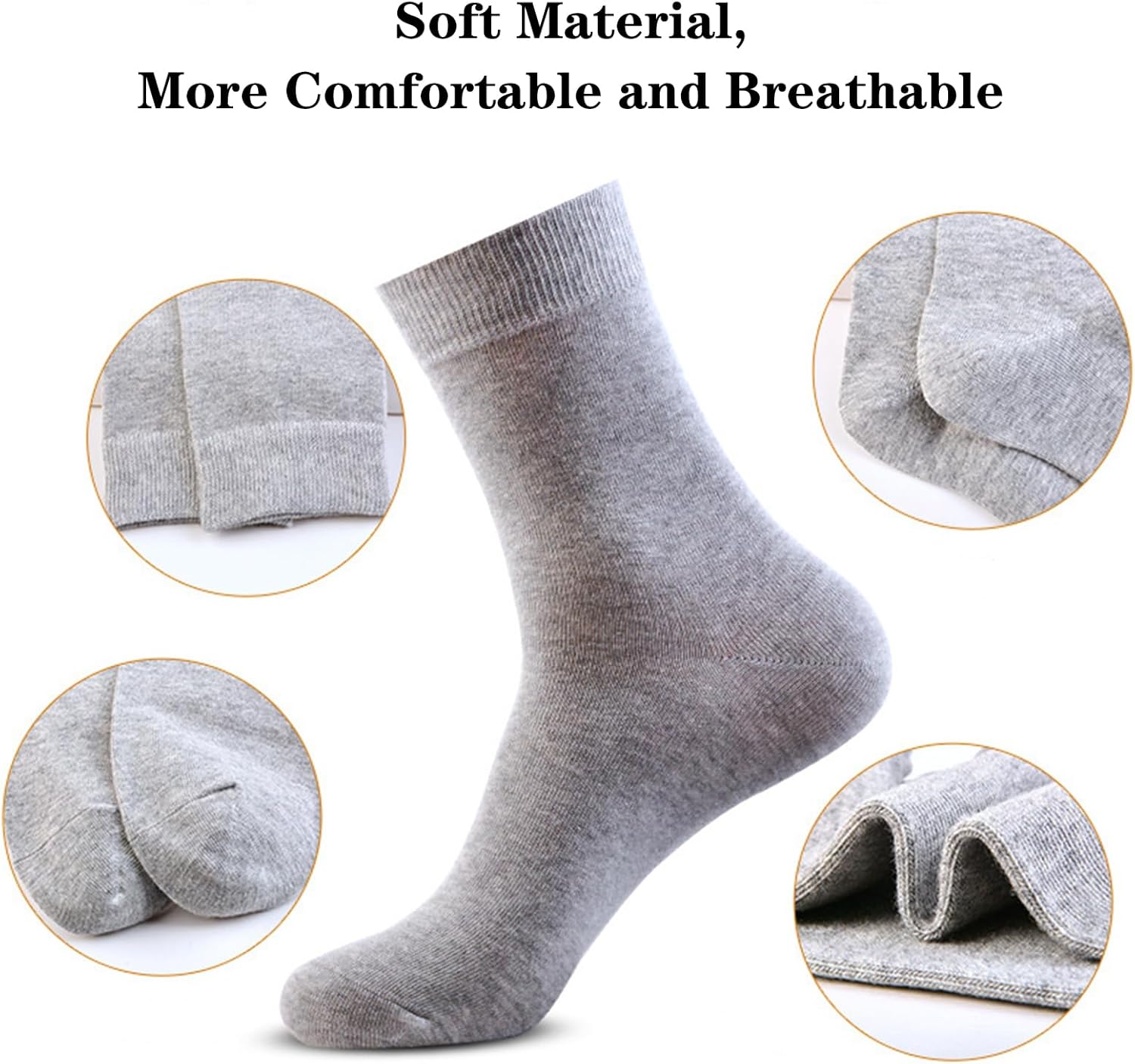 Tergy 50 Pairs Quarter Ankle Socks Crew Socks Athletic Socks for Men Women Breathable Cushion Socks for Running Hiking - Image 3