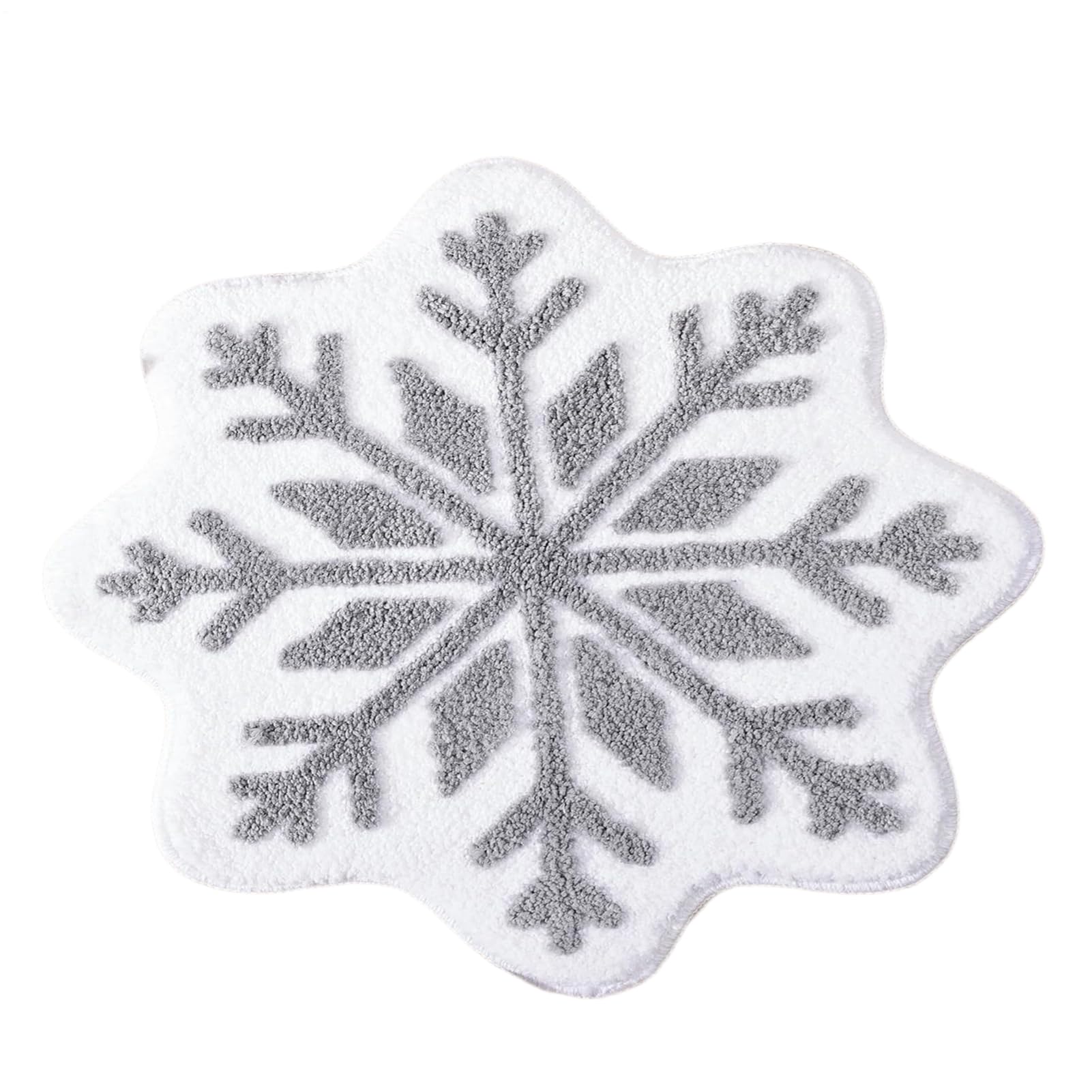 Tapis de bain rond de Noël imitation cachemire pour éviter les glissades sur sol froid