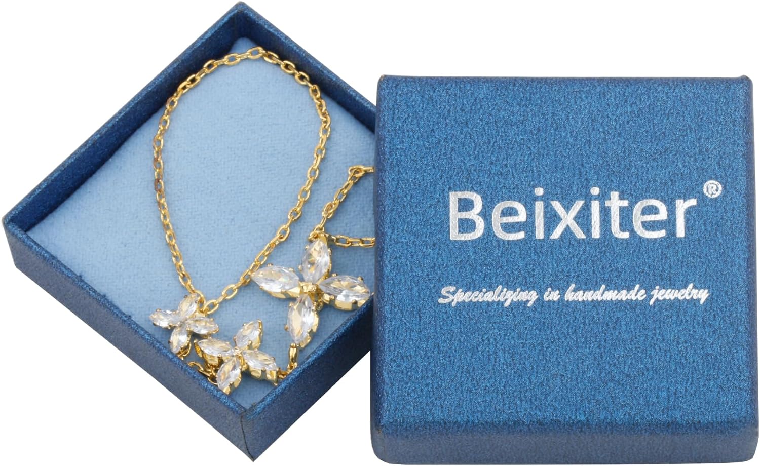 CZ Diamond Finger Ring Bracelet Hand Chain for Women, 14K Gold Plated Slave Bracelets - Image 6