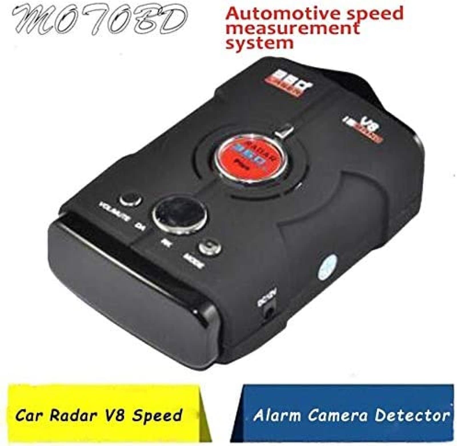 Volu Détecteurs De Radar Radar De Voiture V 8 Mesure De La Vitesse Détecteur De Caméra D'alarme 16 Bandes Détection Vocale À 360 Degrés Détecteur De Voiture V8 Identification Précise,Hilarious123