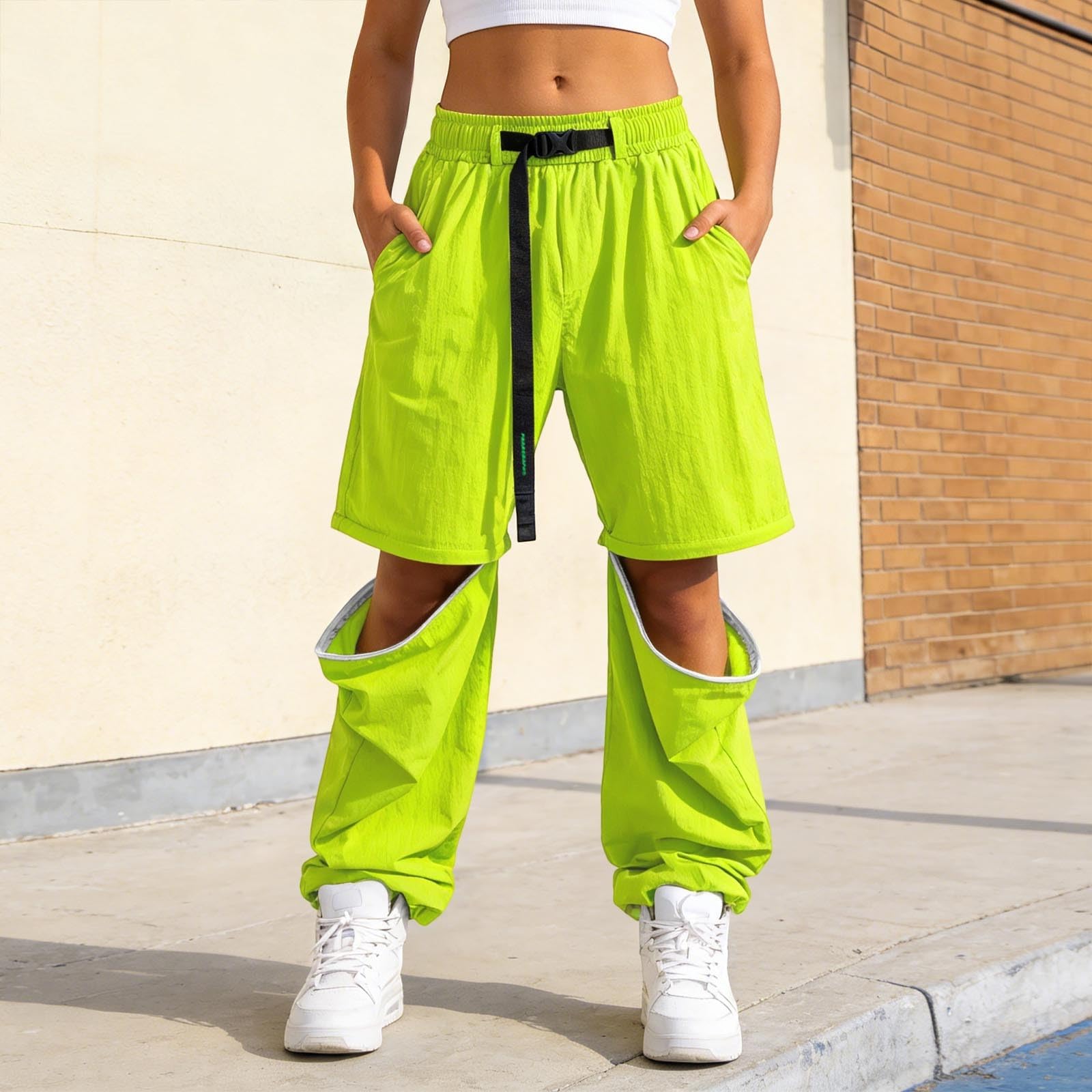 Pantalón de Senderismo Mujer Convertible, Ligero Transpirable Secado Rápido Pantalón Deportivos con Cremallera y Bolsillos Exterior Verano de Técnico Cargo con para Uso Diario y al Libre para Trekking