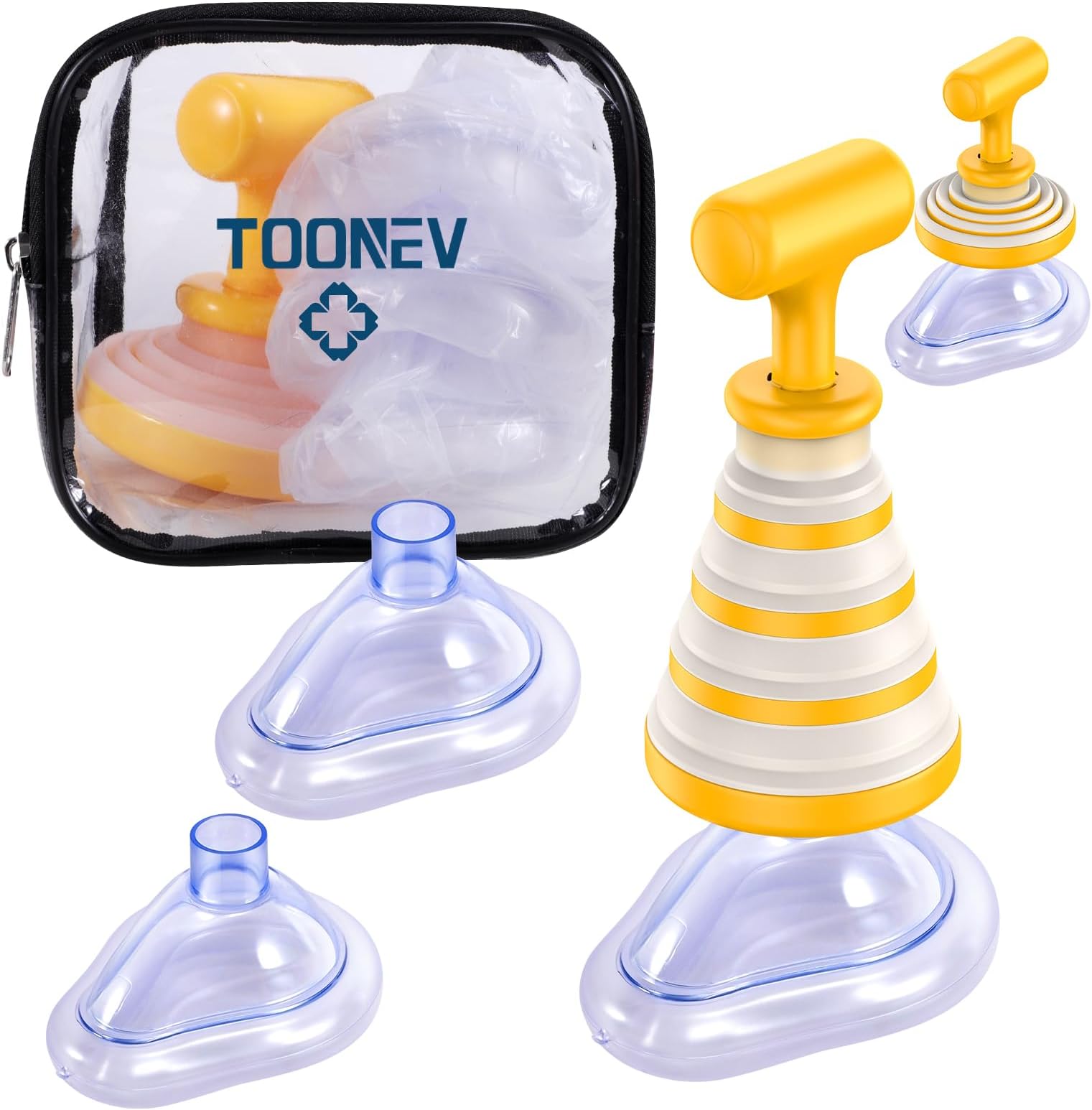 Foldable Portable Suction Rescue Device, Home Emergency Device for Kids Adults and Elderly, Portable Airway Suction Management with Multi Mask,First Aid Kits Alternative to Heimlich Assist Device