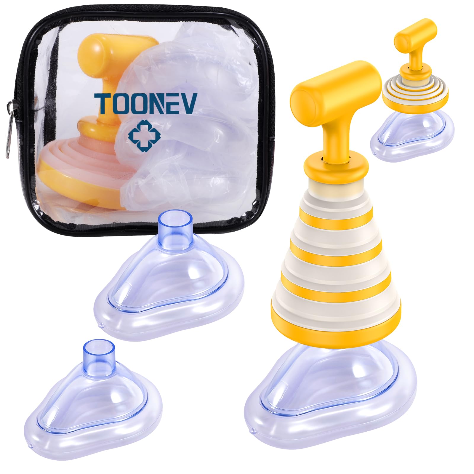 Foldable Portable Suction Rescue Device, Home Emergency Device for Kids Adults and Elderly, Portable Airway Suction Management with Multi Mask,First Aid Kits Alternative to Heimlich Assist Device