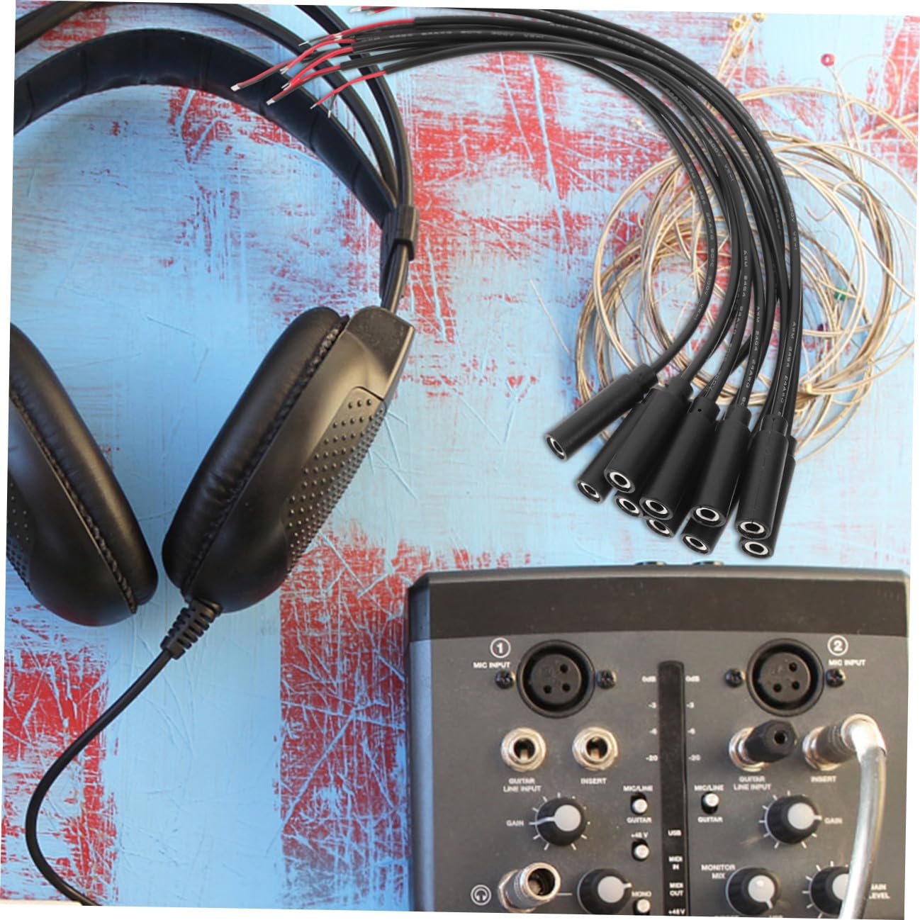 Operitacx 50 Pièces Câble Audio Mono à Fil Lot de Connecteurs Femelles pour Réparation de Casque Écouteurs et Haut Parleurs Noir
