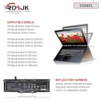 Amazon.com: RDSJ ZG06XL ZG06 Laptop Battery for HP ZBook