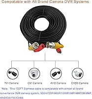Vista 3 de Cable BNC de extensión todo en uno de alimentación de video, cable de 60 pies para cámara CCTV con conectores BNC RCA para sistemas de cámaras