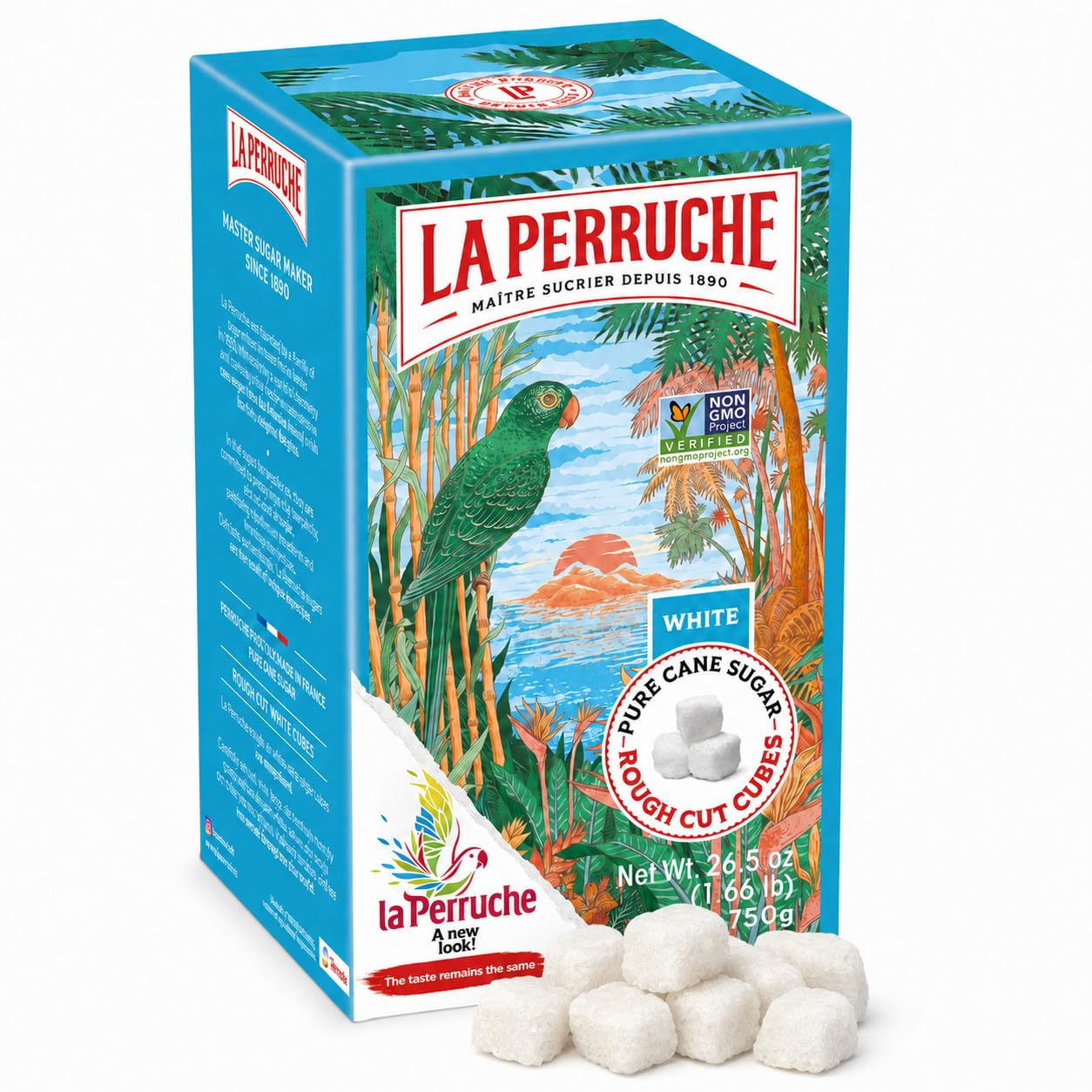 Amazon.com: La Perruche Pure Cane White Sugar Cubes (750g/1.65lb