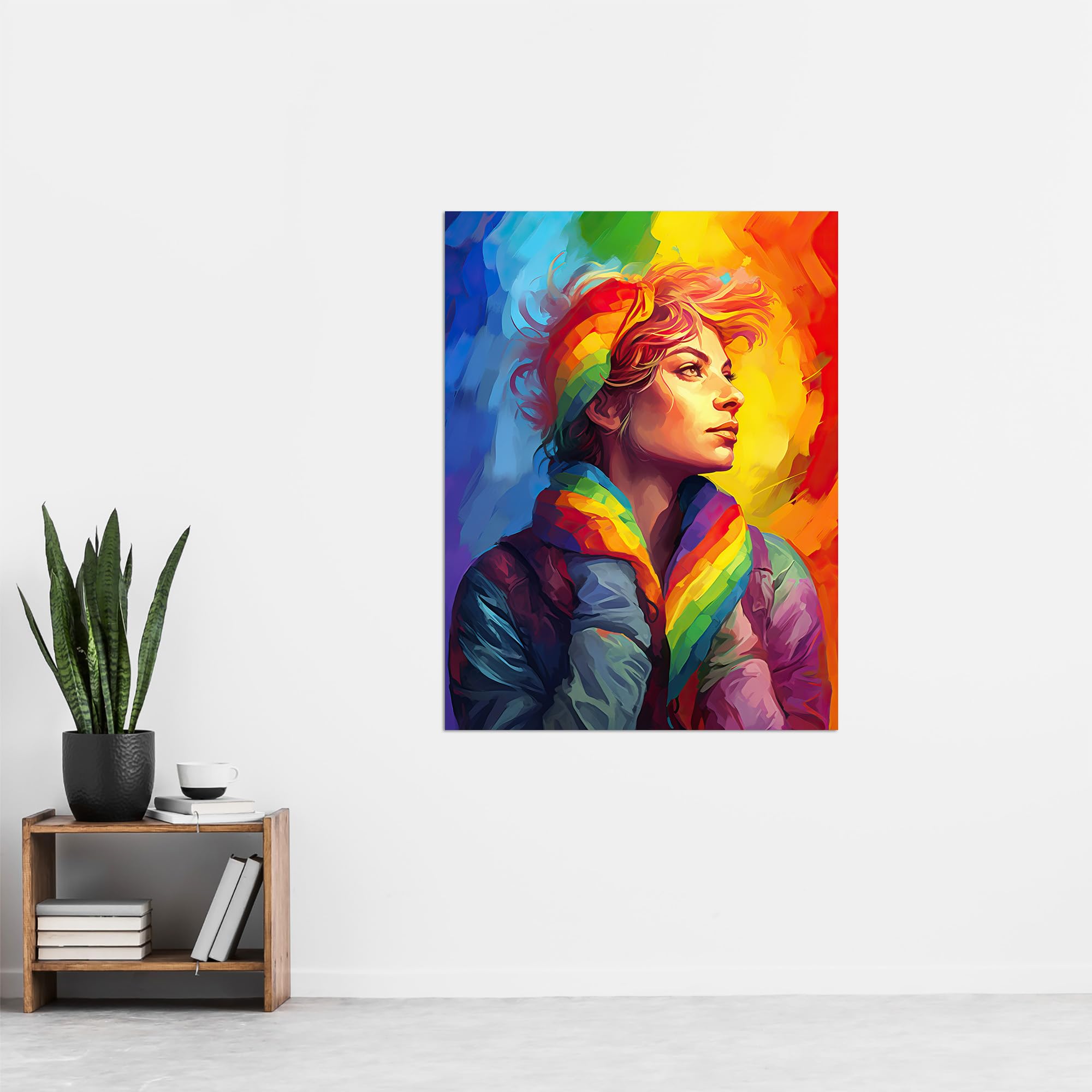 Artery8 Pride In Pride LGBTQIA Rainbow Inclusive Contemporary Artwork Extra Large XL Wall Art Poster Print - Image 4