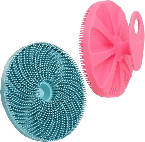 INNERNEED Cepillo de ducha exfoliante y masajista de silicona de grado alimenticio, herramienta de baño más higiénica, para todo tipo de piel, hace