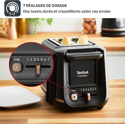 Tefal - Includeo - Grille-pain 2 fentes avec pinces magnétiques - Noir - 3