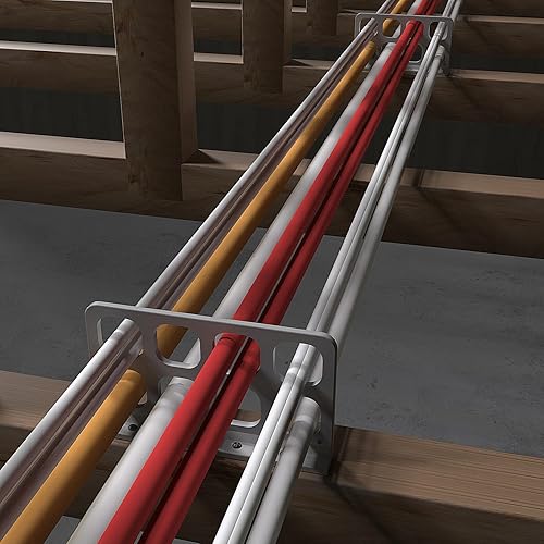 Miniatura 3 de 10 piezas de persecución de cables, soporte de alambre, soporte de cable, caja de cable, para dispositivos de gestión de cables y cables, gris