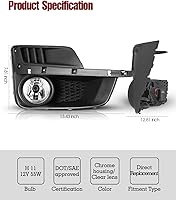 Vista 5 de AUTOWIKI Luces antiniebla para Subaru Impreza 2015-2016, 2 piezas de repuesto OEM faros antiniebla (interruptor y kit de cableado incluido)