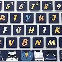 Vista 5 de Funda de teclado para Apple iMac Magic Keyboard 2ª generación MLA22LL/A (Modelo: A1644), protector de piel de silicona con diseño de letras grandes