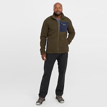 NORTH RIDGE Men's Swift Full Zip Fleece Jacket with High Neck & 3 Pockets, Comfortable, Warm & Cosy Heavyweight Midlayer