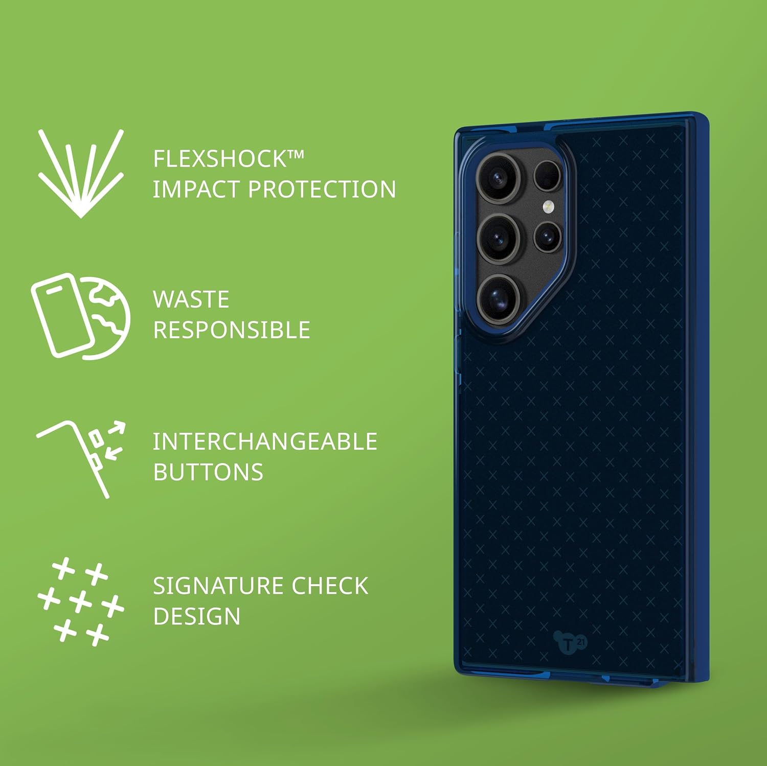 Tech21 Evo Check for Samsung S24 Ultra - Cobalt Blue
