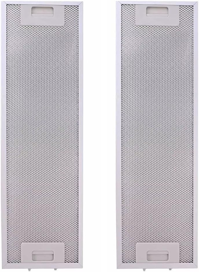 Metal Mesh Range Hood Filter, Replacement 525 x 162mm 5-Layer Aluminum Alloy Grease, 2 Pack
