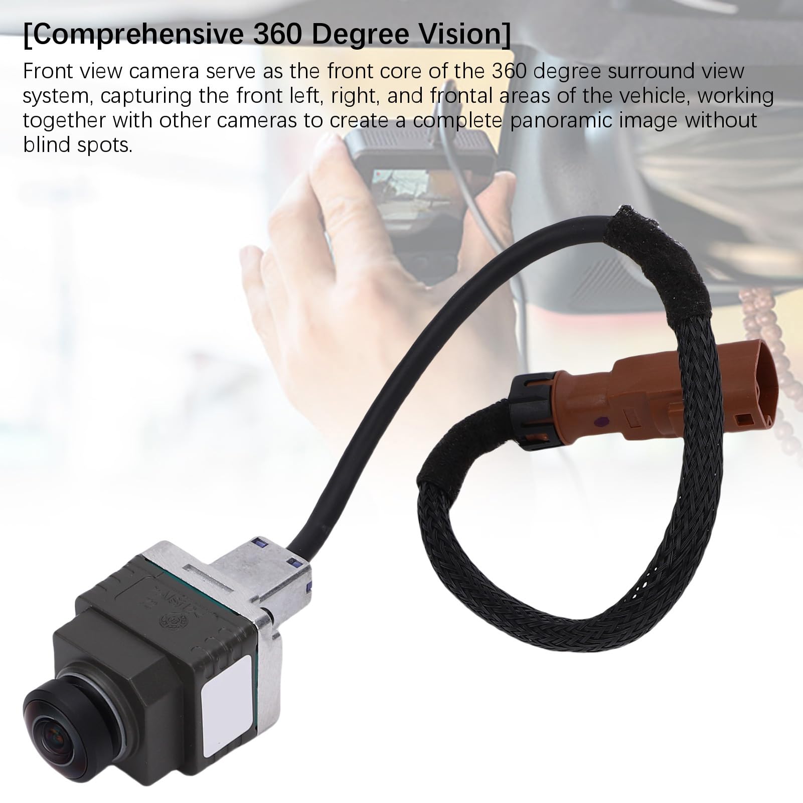 Caméra de Vue Avant 360 Degrés, Caméra de Stationnement Grand Angle, Remplacement pour C - Class W205 2015-2021 - Vision Panoramique Complète, Sécurité Renforcée, Adaptée au