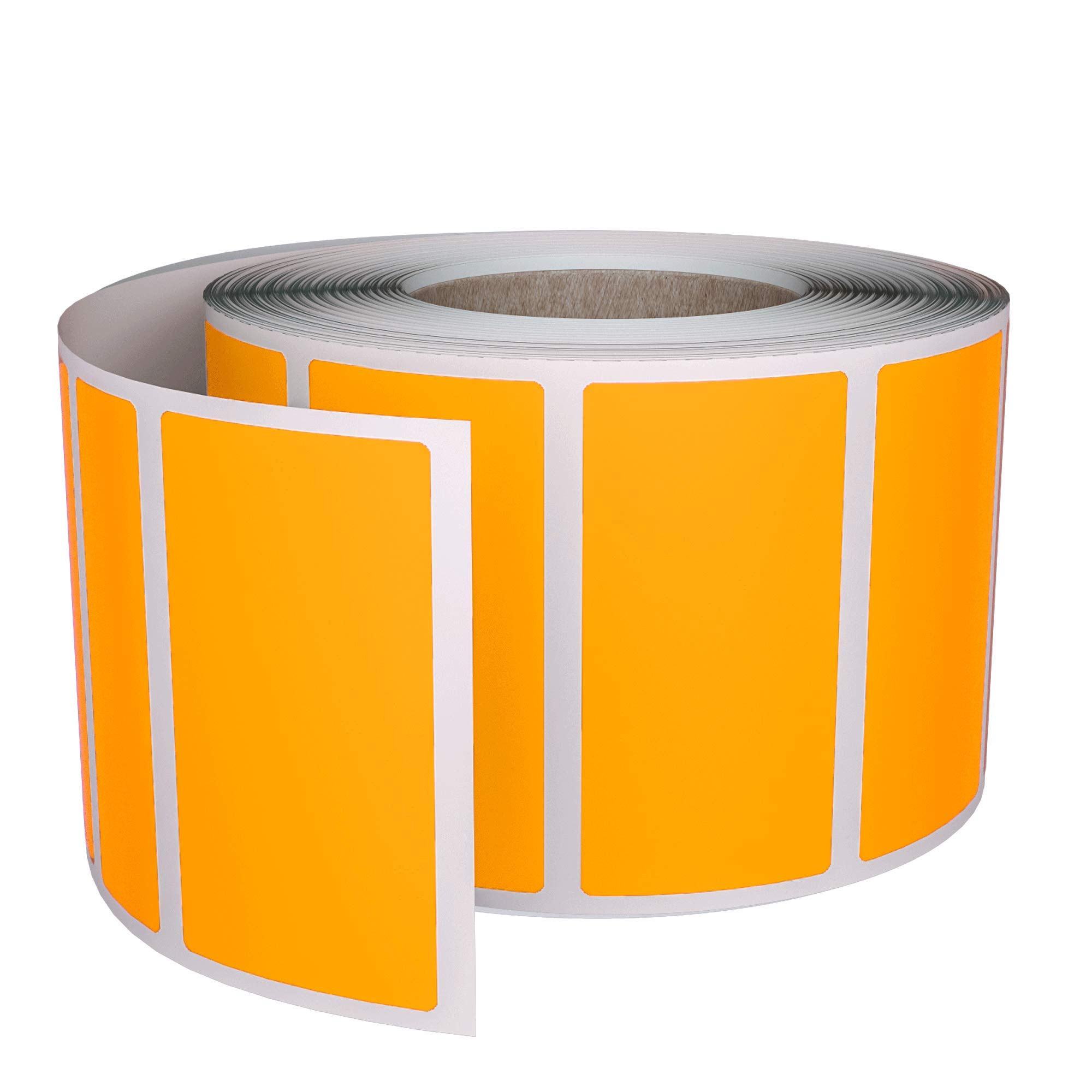 Royal Green Rollo de 500 Etiquetas Adhesivas Naranja Neón Rectangulares (4 x 1,9 cm) Pegatinas Brillantes para Escribir en Superficie (40 x 19 mm)