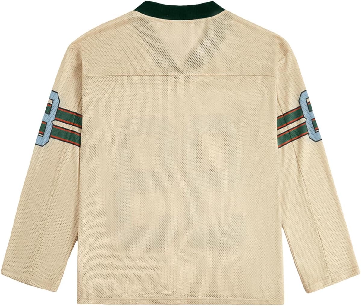 SOLY HUX Men's Jersey Long Sleeve Shirts Y2k Oversized V Neck Graphic Tees Football Blockcore Tops - Image 2