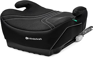 Kinderkraft I-BOOST 2 PRO, Sitz für Kinder von 125-150cm und im Alter von 6-12 Jahren, Isofix-Montage, sehr leicht (2,36 kg), ergonomische Armlehnen, abziehbarer Bezug, Schwarz