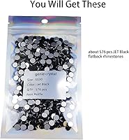 Vista 92 de Genie Crystal ss34 Red Glass Rhinestones 288 Pcs, 7.0 mm Big Light Siam Flatback Rhinestone, Diamond Cut Gems for Crafts, Face Mask, Makeup