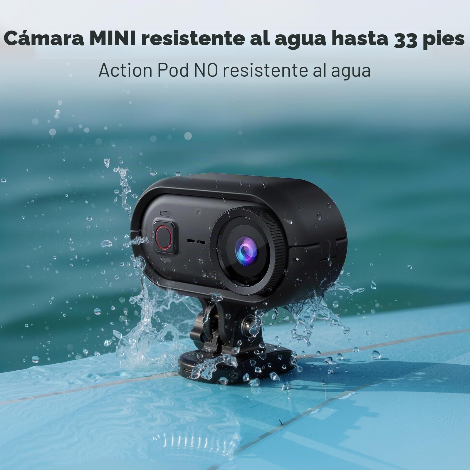 4K Mini Camara Deportiva, 20MP Cámara Corporal,Tarjeta SD integrada de 64 GB,Estabilización de 6 Ejes Videocámara Cámara Portátil,Magnético Camara para Vlog Moto Bici