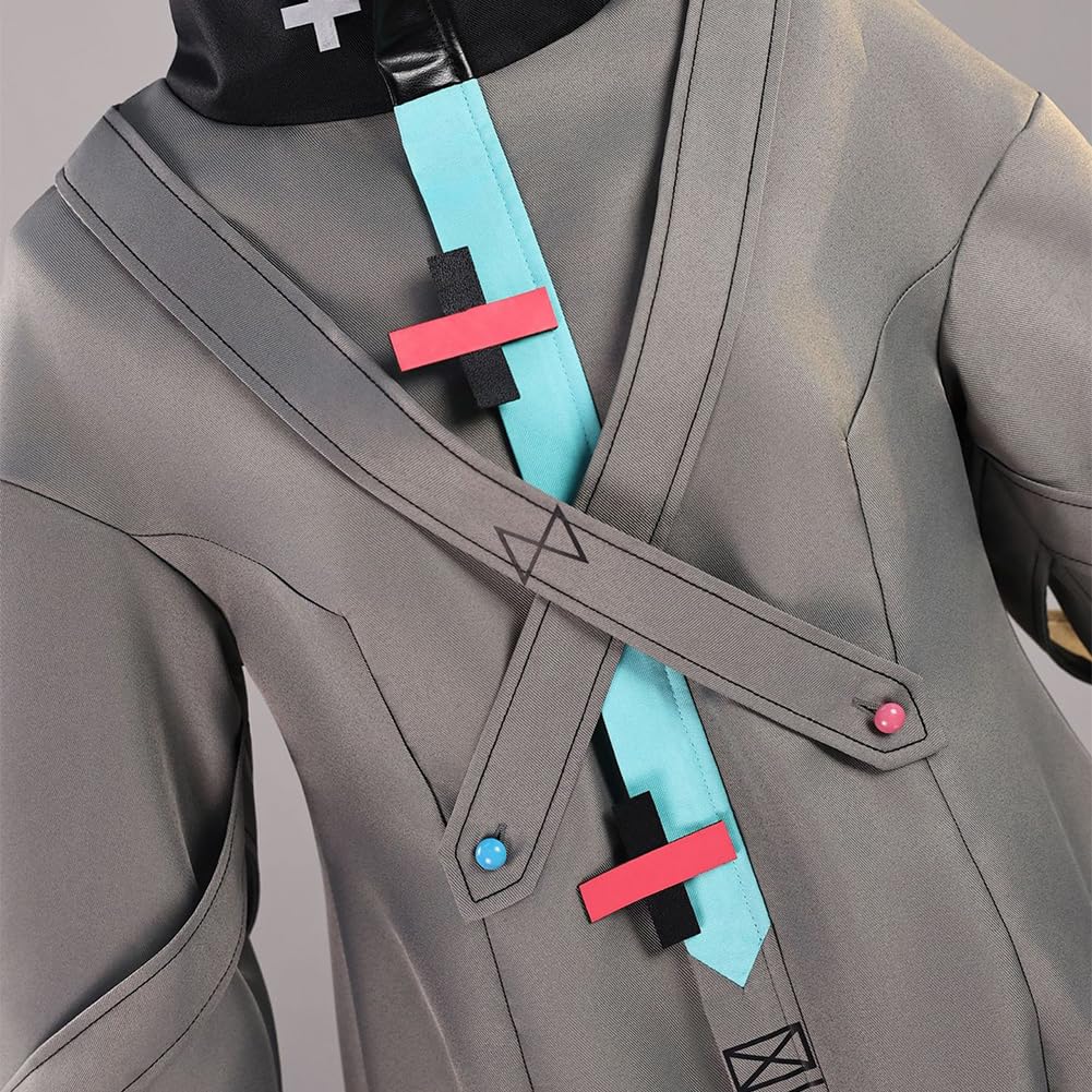 Zhongkaihua Miku - Disfraz completo de cosplay con chaqueta, falda, calcetines, tocados y decoraciones de cruz, traje de personaje de anime para cosplay, Halloween, carnaval para fanáticos