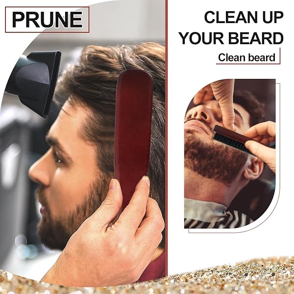 Sularpek Boar Hair Brush, Hair Plaquing Brushes, Bun Brushes, Hair Plating Brush for Women and Men, Hair and Beard Cleaning - 5