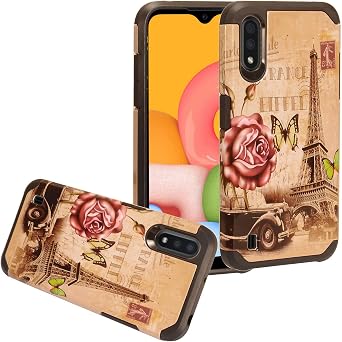 for Samsung Galaxy A01 SM-A015 - Hybrid Image Phone Case - AD1 Eiffel Tower