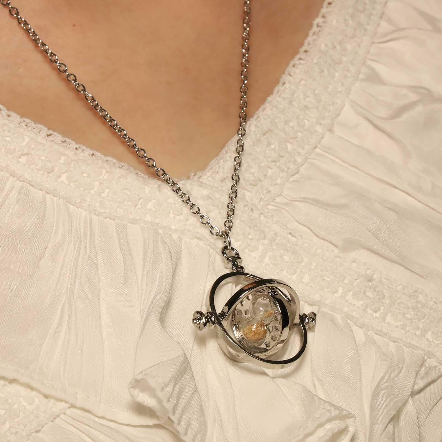 Amazon.co.jp: YienDoo ヴィンテージ砂時計ネックレス 砂時計 大きな