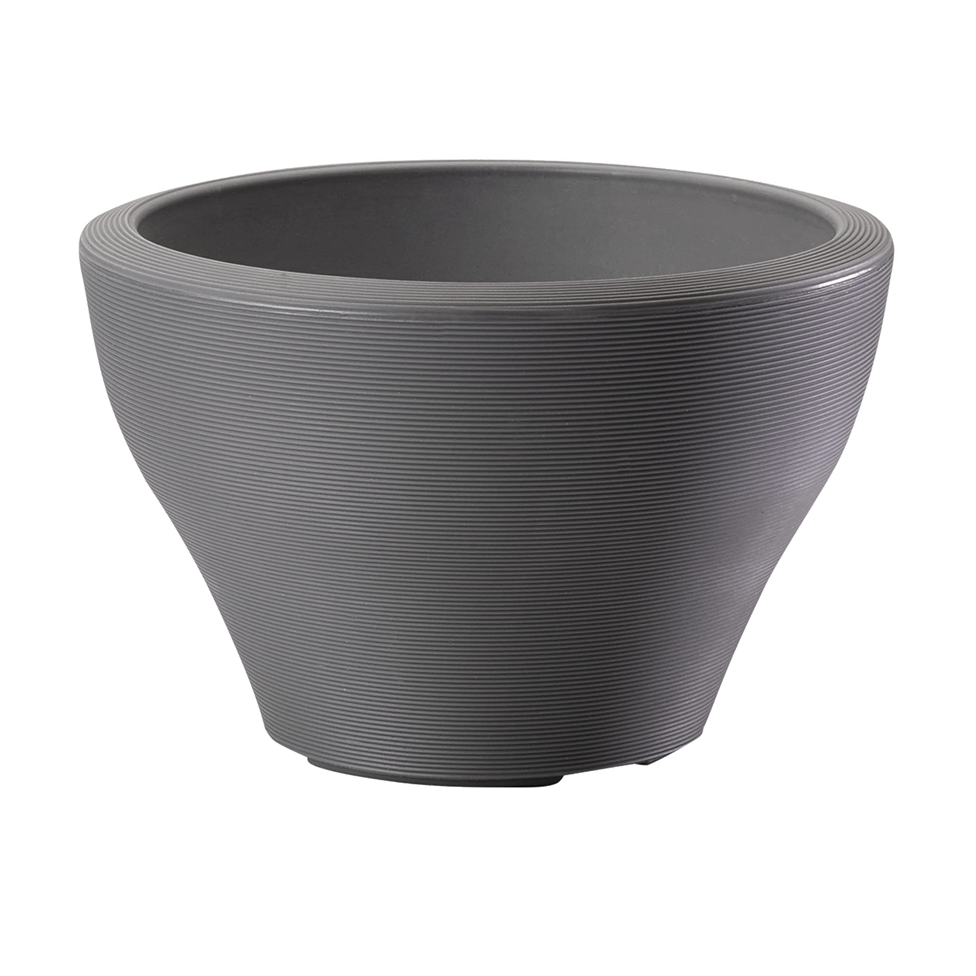 Crescent Garden Rotational Molded Juno Planter, Slate, 16"