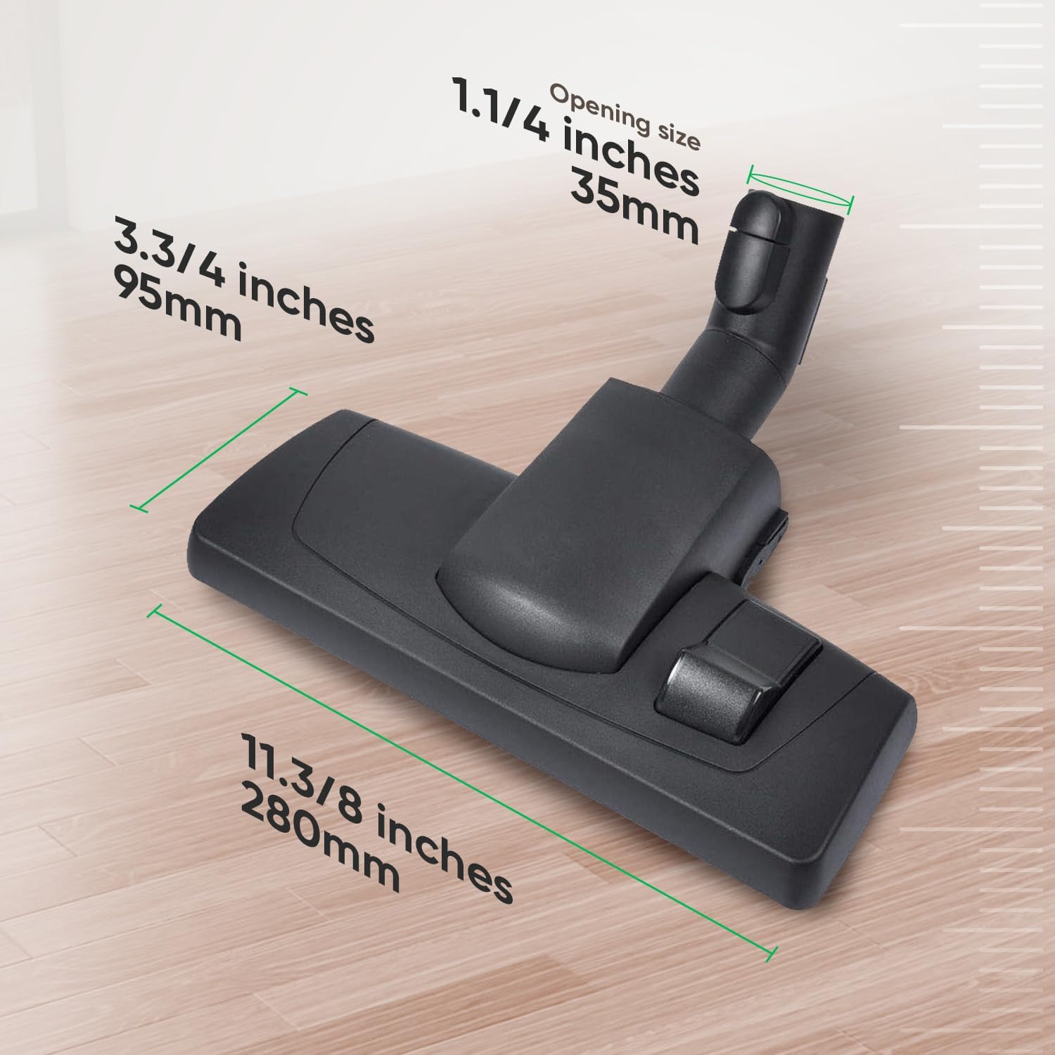 Compatible Miele Vacuum Attachments Brush Head 35mm (1.3/8) - S1 S2 S4 S5 S6 S8, Compact Canister C1 Combination - All Classic Smooth or Hardwood Floor Brush - Vacuum attachments & Brushes