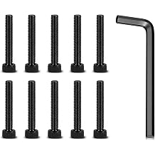10-Pack Fuel Wheel Center Cap Screws with Adapter Tool for 1002-53, 1002-48,1002-53B,1002-48B Stainless Steel Electroplating Black,Spare with Gasket Included