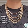 Daisy Philip 3mm 5mm 7mm 8mm CURB Mens Necklace Gold Chain Cuban - Stainless Steel Jewellery - Neck Link Chains for Men Man Women Boys Kids (50cm*8mm) #3