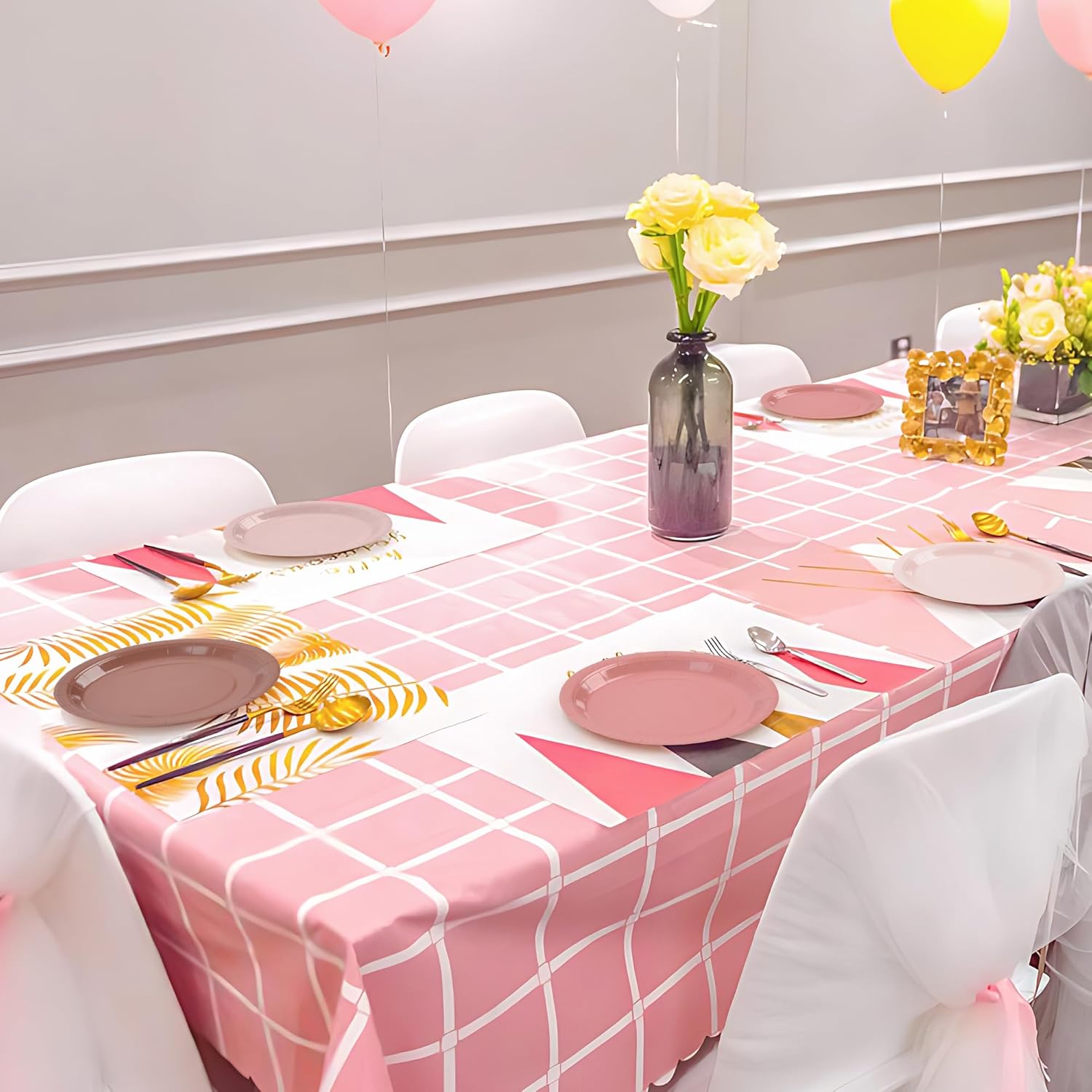 24 Pcs Dusty Pink Paper Plates 7Inch Gradient Pink Party Plates 4 Colors Disposable Round Dessert Plates for Coquette Birthday Wedding Bridal Shower Party Supplies - Image 5