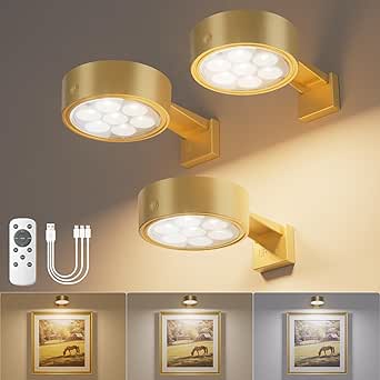 VOLISUN Battery Operated Wall Sconces Set Of 2