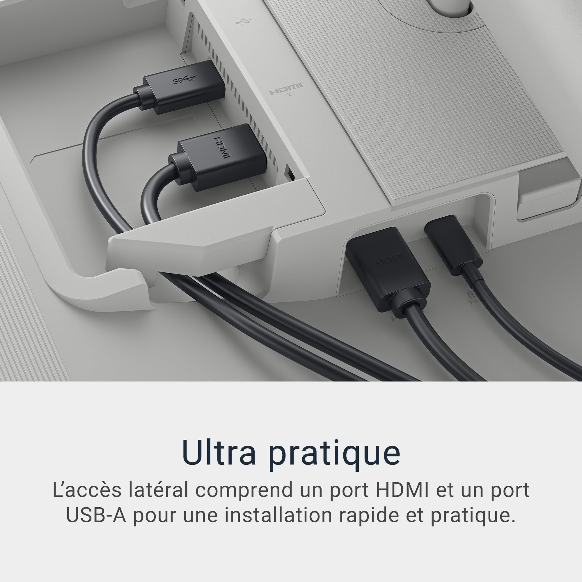 Dell 27 Plus USB-C Écran PC - S2725QC, 4K UHD (3840x2160), 120Hz, IPS, 4ms, AMD FreeSync Premium, 99% sRGB, Réglage en Hauteur, Haut-parleurs intégrés, 2 USB-C, 2 HDMI, 2 USB, Garantie 3 Ans