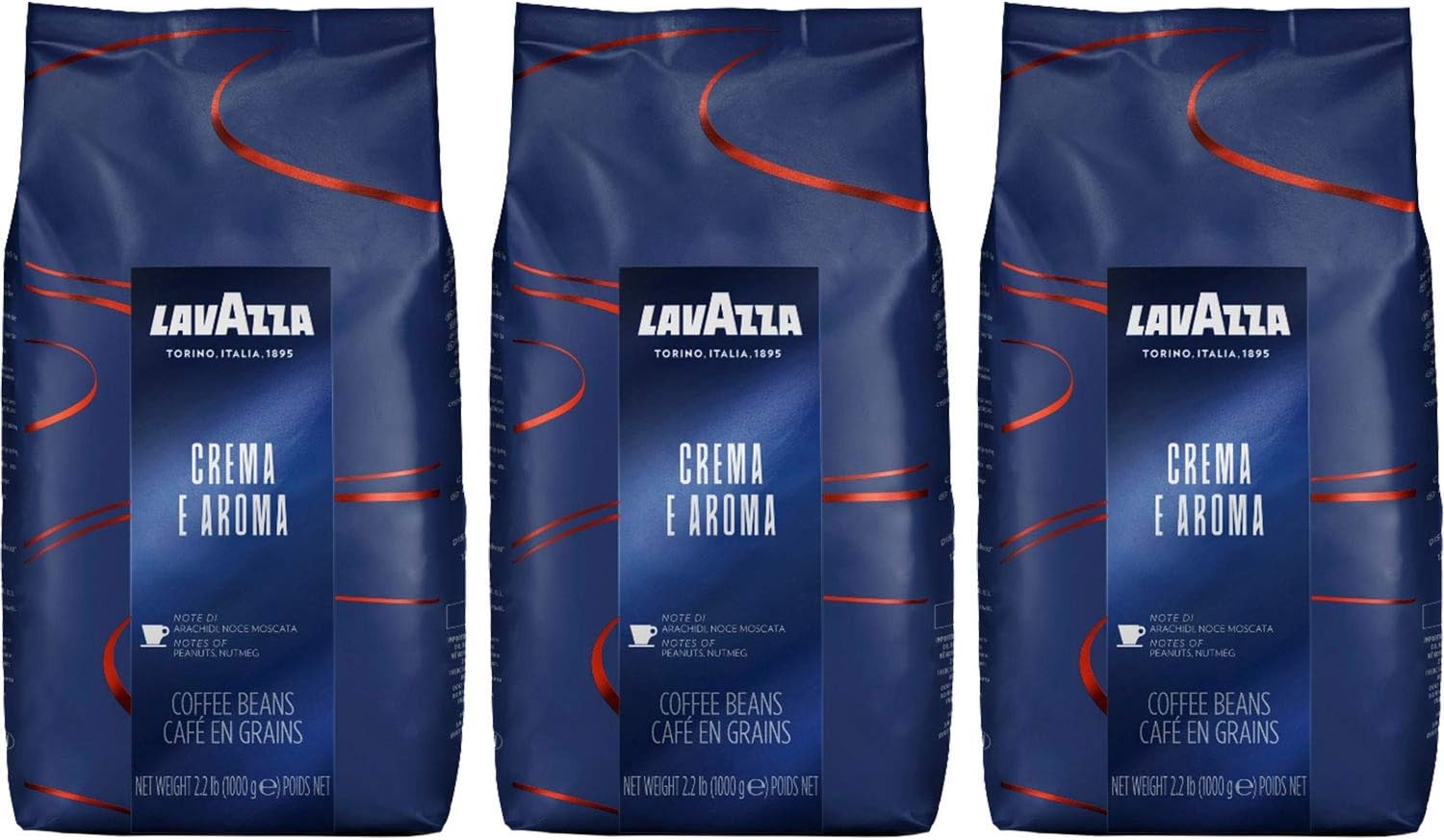 LavazzaEspresso Crema E Aroma Coffee Beans 1Kg (Pack of 3)