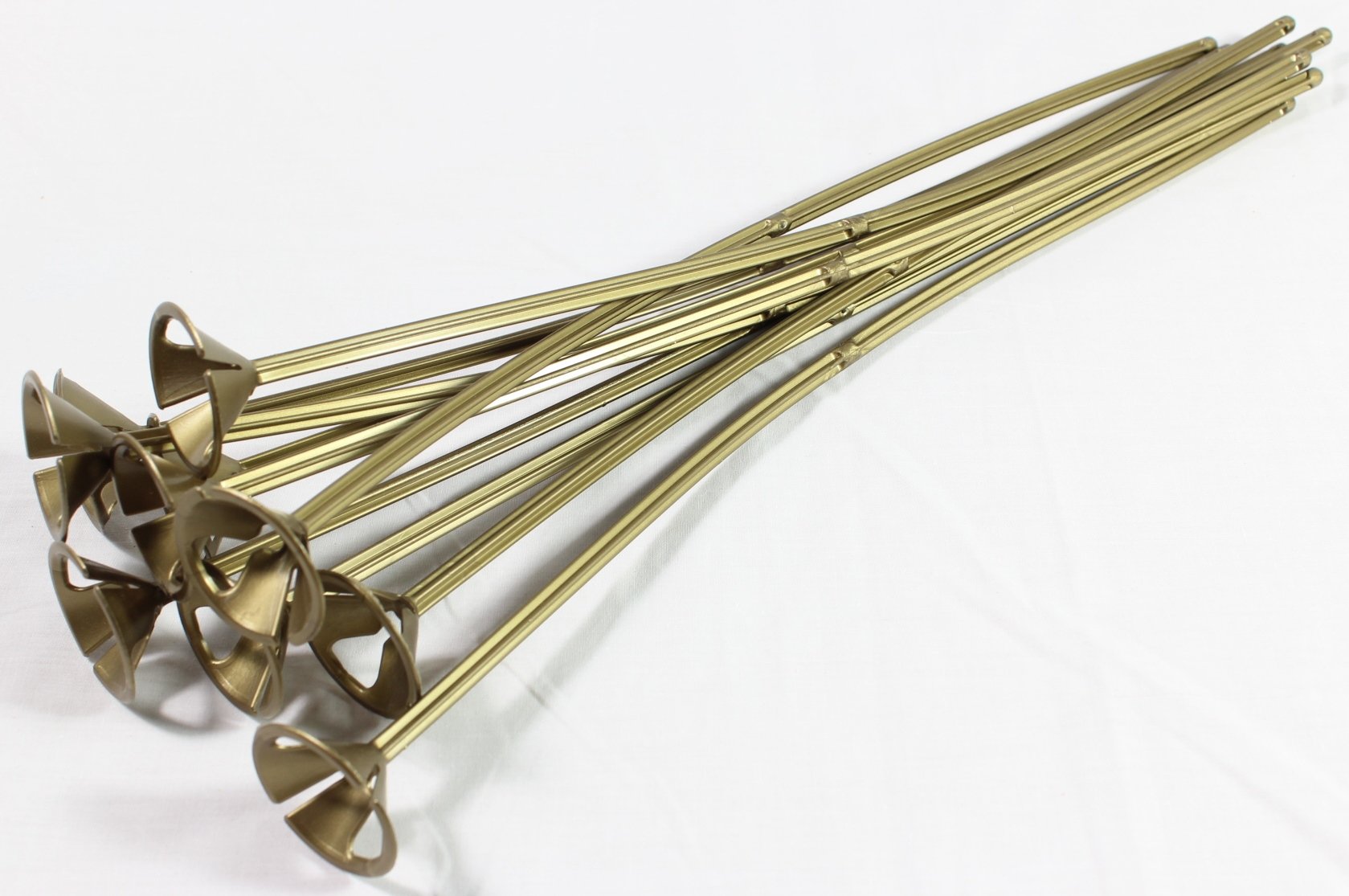 25 x 1 Piece Child Safety Balloon cup and stick holder. (best option instead of helium) (Gold)