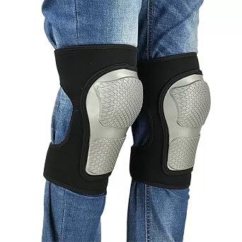 Working Knee Pads for Men & Women, Soft Shell, Waterproof, Gray XL 1 Pair