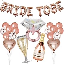 28pcs Hen Party Decoration Balloons Set, BRIDE TO BE Letter Balloons, Bride to Be Banner Balloon Set for Bridal Shower Wedding Hen Night Party Supplies