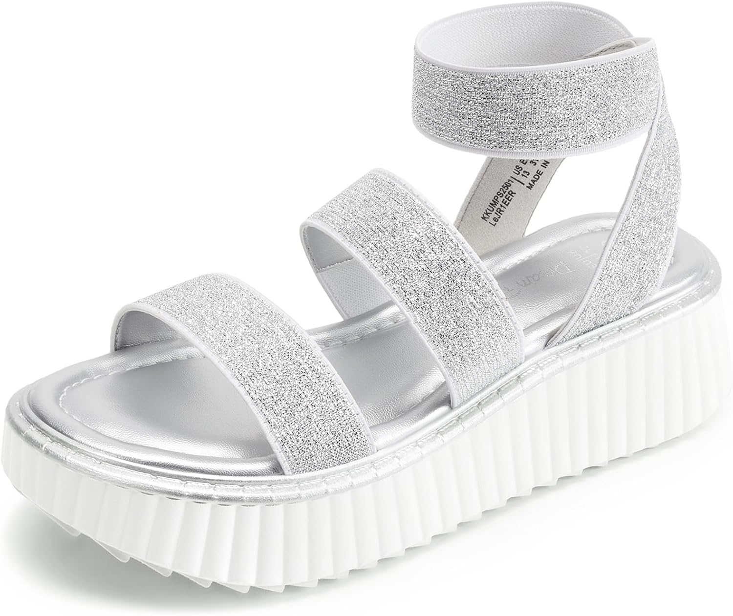 DREAM PAIRS Girls Flatform Wedge Open Toe Platform Summer Sandals with Buckle Ankle Strap for Little Kid/Big Kid