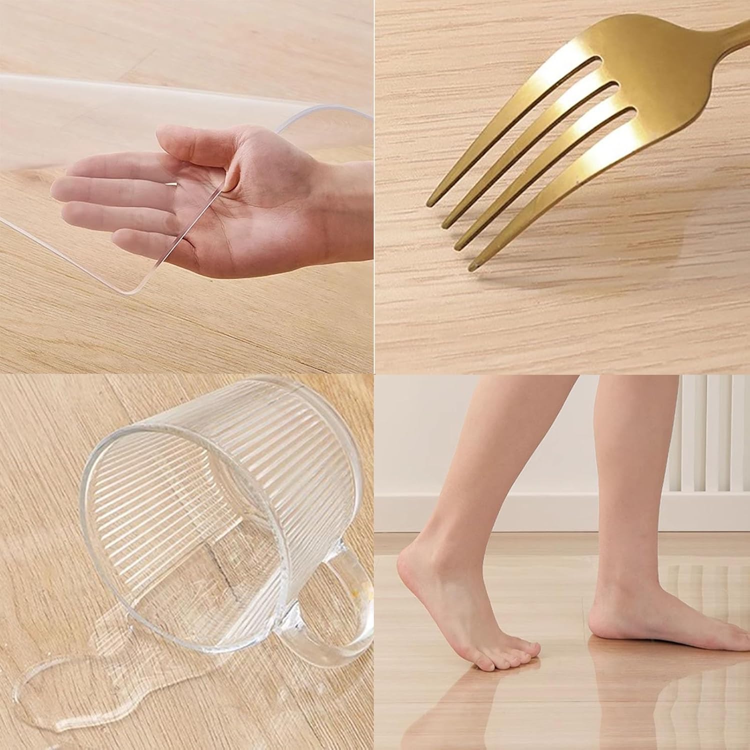 PVC Clear Office Chair Mat For Hard Floor 0.06in Thick Clear Desk Mat 20x20in 24x32in 28x40in 32x36in Floor Protector For Rolling Chair Easy To Clean For Hallway Doorways Living Room(28x55in)