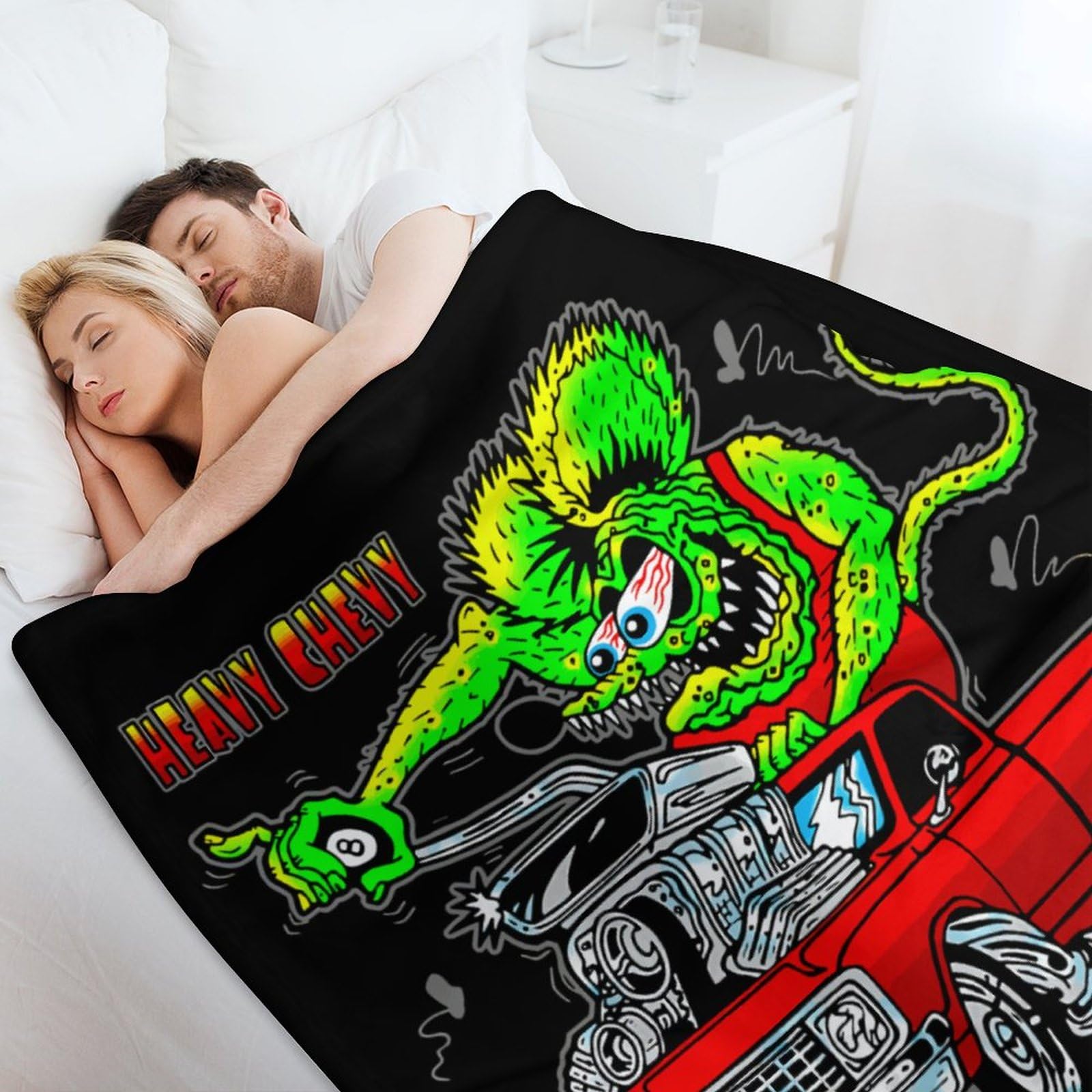 Amazon｜ラットフィンク Rat Fink 毛布 北欧風 ブランケット ひざ掛け