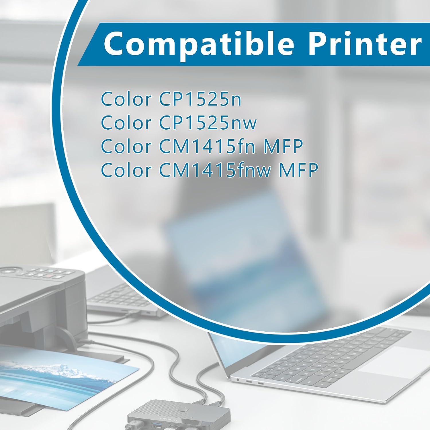 128A Toner Cartridges 4 Pack Replacement for HP 128A Toner CE320A CE321A CE322A CE323A Work with Pro CP1525n CP1525nw CM1415fn CM1415fnw Printer (1BK/1C/1M/1Y)