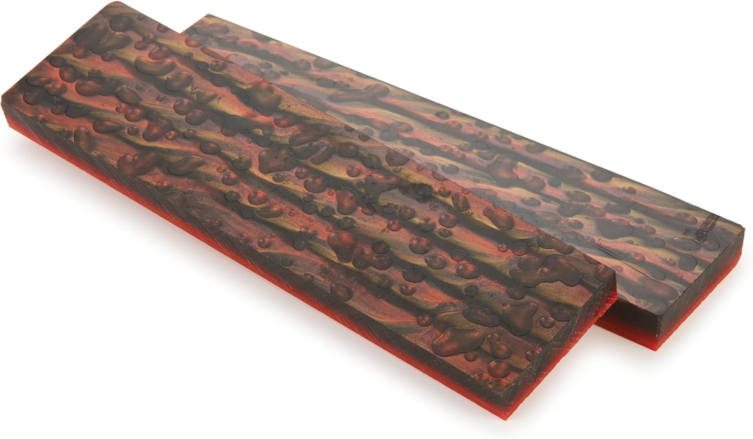 Woodriver Poly Resin Knife Scales 3/8" X 2" X 7" Molten Lava Pair